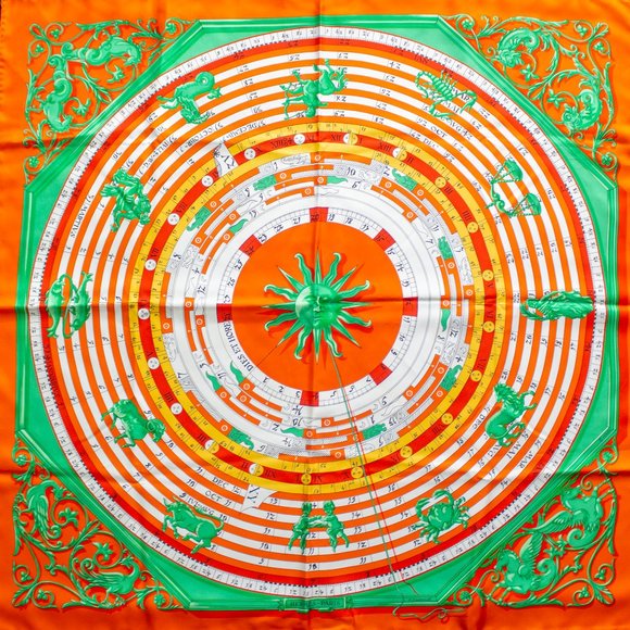 Hermes Astrology Calendar Silk Scarf - Picture 2 of 8